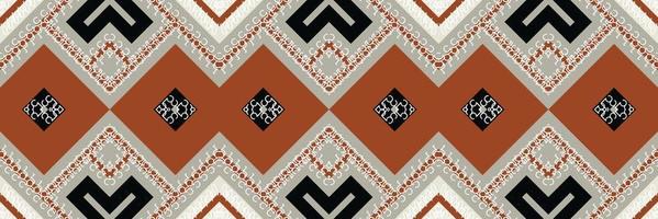 etnisch aztec ikat naadloos patroon textiel ikat kleding stof naadloos patroon digitaal vector ontwerp voor afdrukken Saree kurti Borneo kleding stof aztec borstel symbolen stalen elegant