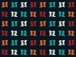 zigzag uit de vrije hand patroon Navajo kleding stof naadloos patroon ontwerp meetkundig Afrikaanse Amerikaans oosters traditioneel vector illustraties. borduurwerk stijl.