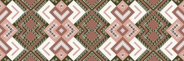 etnisch aztec ikat naadloos patroon textiel ikat damast naadloos patroon digitaal vector ontwerp voor afdrukken Saree kurti Borneo kleding stof aztec borstel symbolen stalen katoen