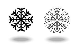 mooi wit sneeuw bevroren icoon reeks geïsoleerd wit achtergrond vector