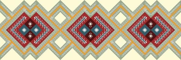 etnisch Indisch prints en patronen. traditioneel patroon ontwerp het is een patroon gemaakt door combineren meetkundig vormen. ontwerp voor afdrukken. gebruik makend van in de mode industrie. vector