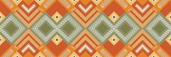 etnisch aztec ikat naadloos patroon textiel Afrikaanse ikat naadloos patroon digitaal vector ontwerp voor afdrukken Saree kurti Borneo kleding stof aztec borstel symbolen stalen ontwerper