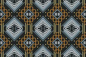 etnisch patroon. ikat naadloos volk borduurwerk, traditioneel gevormde behang het is een patroon gemaakt door combineren meetkundig vormen. ontwerp voor afdrukken. gebruik makend van in de mode industrie. vector