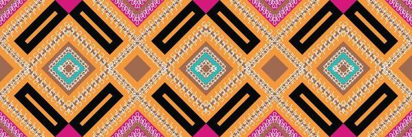 etnisch aztec ikat naadloos patroon textiel ikat bloem naadloos patroon digitaal vector ontwerp voor afdrukken Saree kurti Borneo kleding stof aztec borstel symbolen stalen ontwerper