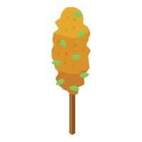 blad maïs hond icoon isometrische vector. Corn dog voedsel vector