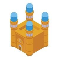 Oezbekistan moskee icoon isometrische vector. Tasjkent architectuur vector