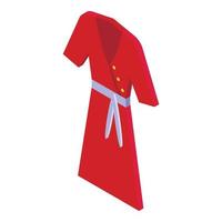 rood badjas icoon isometrische vector. kleding stof kleding vector