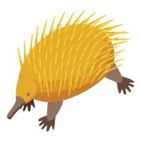 natuur echidna icoon isometrische vector. schattig dier vector