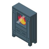 haard icoon isometrische vector. oven brand vector