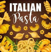 Italiaans pasta macaroni en spaghetti vector