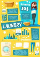 het wassen machine, huishouding en wasserij vector