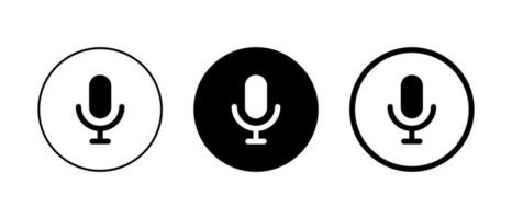 microfoon, microfoon icoon vector geïsoleerd Aan cirkel achtergrond