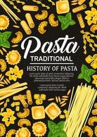 Italiaans pasta Koken poster, vector Hoes