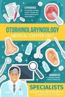 otorinolaryngologie medisch centrum en dokter vector