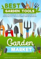 tuin gereedschap markt, landbouw uitrusting vector