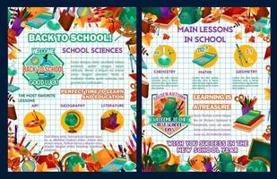 school- wetenschappen vector onderwijs les poster