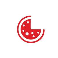 pizza logo sjabloon. snel voedsel vector ontwerp. bakkerij producten illustratie