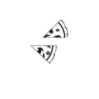 pizza logo sjabloon. snel voedsel vector ontwerp. bakkerij producten illustratie