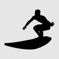 surfers silhouet vector wit achtergrond illustratie grafiek