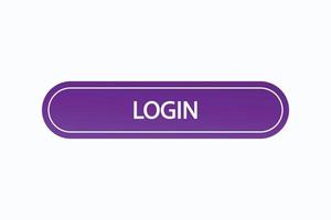 Log in knop vectoren. teken etiket toespraak Log in vector