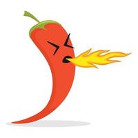 brandend peper karakter. tekenfilm grappig heet chili pepers, brandwond koud tekens verschillend Chili vuurspuwend jalapeno vlam rood mascotte voor pittig saus netjes vector illustratie. heet grappig peper