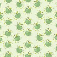 groen appels patroon, geschikt voor geschenk wrap, interieur decoratie, muur kunst vector