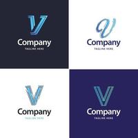 brief v groot logo pak ontwerp creatief modern logos ontwerp voor uw bedrijf vector