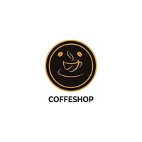 koffie logo ontwerp vectorillustratie vector