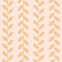 oranje blad vector patroon, naadloos botanisch afdrukken, slinger achtergrond,