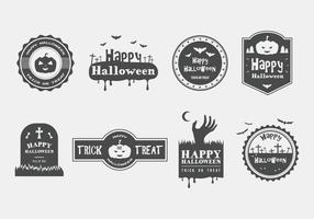 Happy Halloween Vector Badges