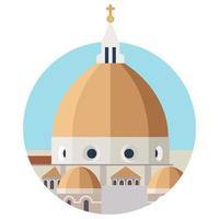 wereld beroemd gebouw - basiliek di de kerstman Maria del fiore vector