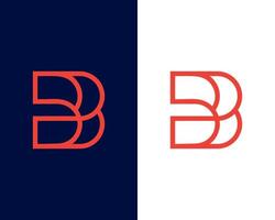 brief b en b modern bedrijf logo ontwerp sjabloon vector