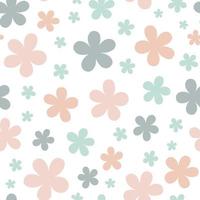 schattig pastel bloemen patroon, naadloos vector herhaling