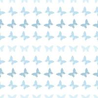 blauw naadloos herhaling patroon vlinder silhouet vector