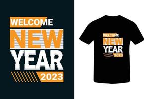 nieuw jaar typografie poster, nieuw jaar typografie t-shirt ontwerp vector