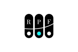 rpf brief en alfabet logo ontwerp vector