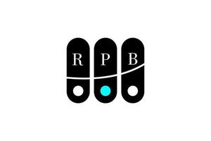 rpb brief en alfabet logo ontwerp vector