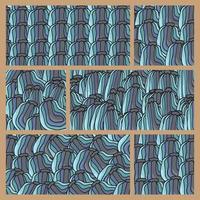 abstract blauw doodles patroon vector