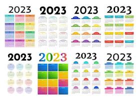 kalender voor 2023 geïsoleerd Aan een wit achtergrond vector