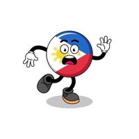 uitglijden Filippijnen vlag mascotte illustratie vector