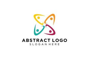 vector abstract mensen en familie logo verzameling, mensen pictogrammen, Gezondheid logo sjabloon, zorg symbool.