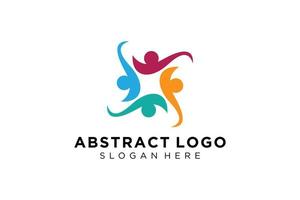 vector abstract mensen en familie logo verzameling, mensen pictogrammen, Gezondheid logo sjabloon, zorg symbool.