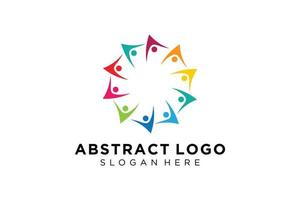 vector abstract mensen en familie logo verzameling, mensen pictogrammen, Gezondheid logo sjabloon, zorg symbool.