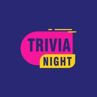 trivia nacht etiketten banners vector lint ontwerp sjabloon. banier uitverkoop label. markt speciaal aanbod korting etiket