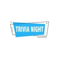 trivia nacht etiketten banners vector lint ontwerp sjabloon. banier uitverkoop label. markt speciaal aanbod korting etiket