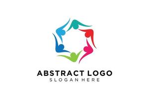 vector abstract mensen en familie logo verzameling, mensen pictogrammen, Gezondheid logo sjabloon, zorg symbool.