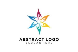 vector abstract mensen en familie logo verzameling, mensen pictogrammen, Gezondheid logo sjabloon, zorg symbool.