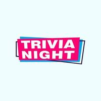 trivia nacht etiketten banners vector lint ontwerp sjabloon. banier uitverkoop label. markt speciaal aanbod korting etiket