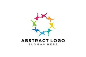 vector abstract mensen en familie logo verzameling, mensen pictogrammen, Gezondheid logo sjabloon, zorg symbool.