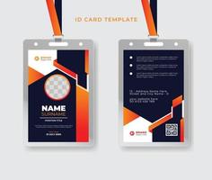 bedrijf ID kaart kaart ontwerp sjabloon schoon zakelijke professioneel ID kaart kaart ontwerp met realistisch mockup vector